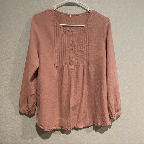 Minibee Mauve Pleated Blouse. Size M - Picture 1 of 6